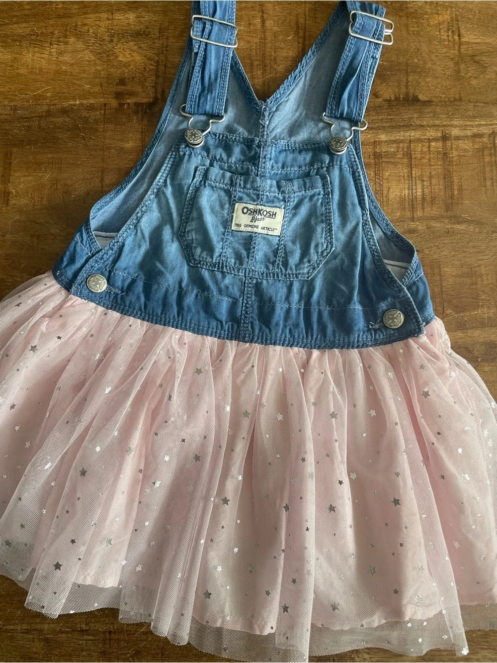OshKosh B'gosh Light Pink Toddler Dress with Denim Trim